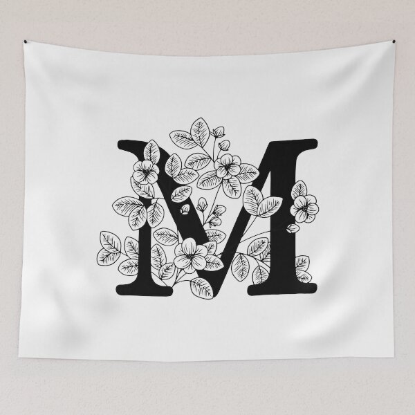 Item preview, M Botanical Monogram designed and sold by artjojo.