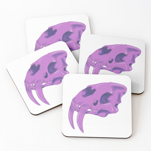 Item preview, Purple saber-toothed skull designed and sold by OneFishArt.