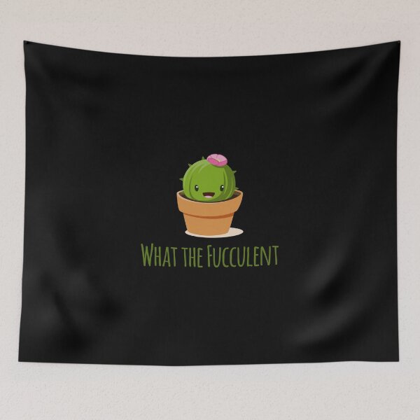 Item preview, What the Fucculent Cactus Succulents Plants designed and sold by GoldenDov.