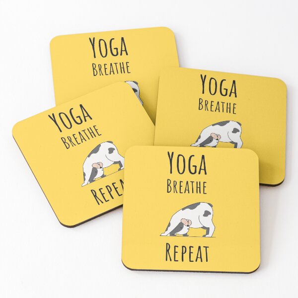 Item preview, Yoga, Breathe, Repeat. Cute Yoga Pet Design designed and sold by arorpalak.