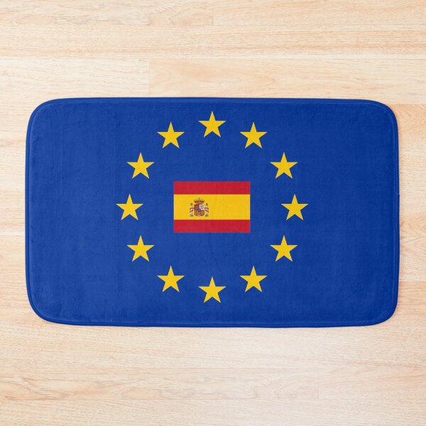 Artikelvorschau, EU Europa Spanien Flagge Fahne entworfen und verkauft von GeogDesigns.