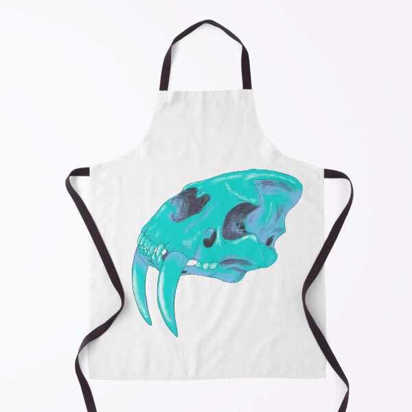 Item preview, Blue saber-toothed skull designed and sold by OneFishArt.