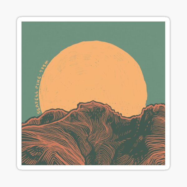 Scafell Pike - England's Tallest Peak Sticker