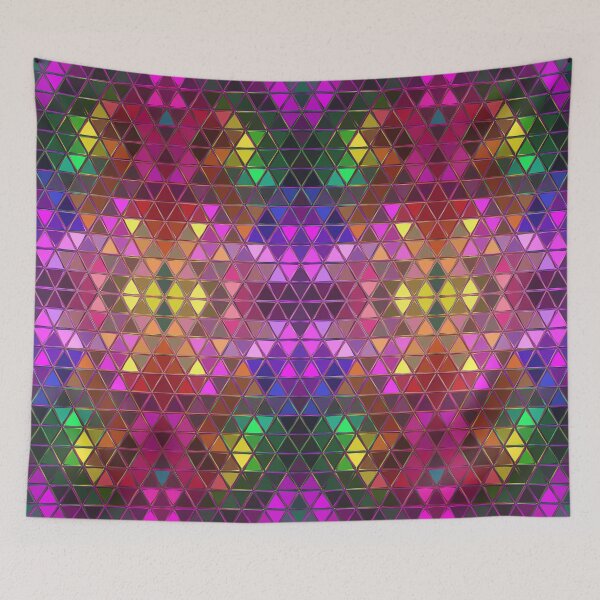 Item preview, Glowing Triangles Mosaic Pattern designed and sold by royrahul.
