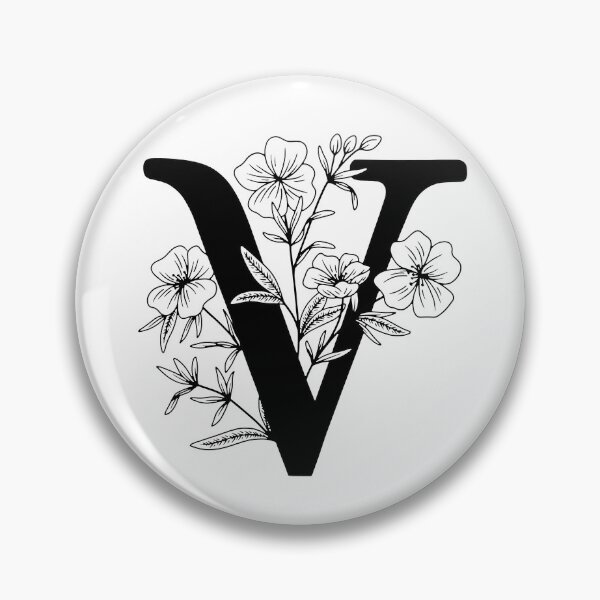 Item preview, V Botanical Monogram designed and sold by artjojo.