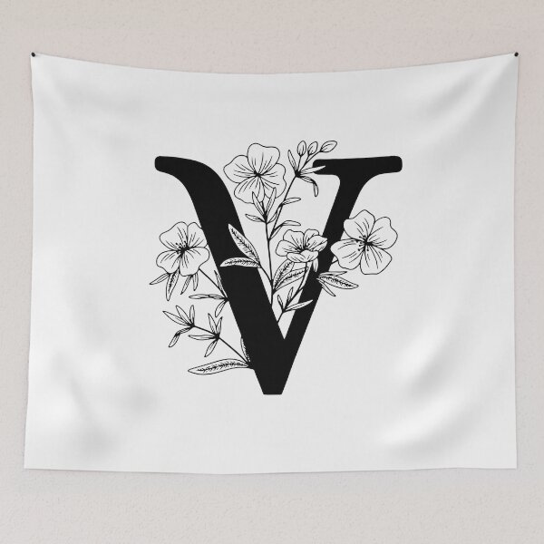 Item preview, V Botanical Monogram designed and sold by artjojo.