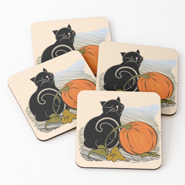 Item preview, Black Cat with Pumpkin designed and sold by Spirit-Dragon.