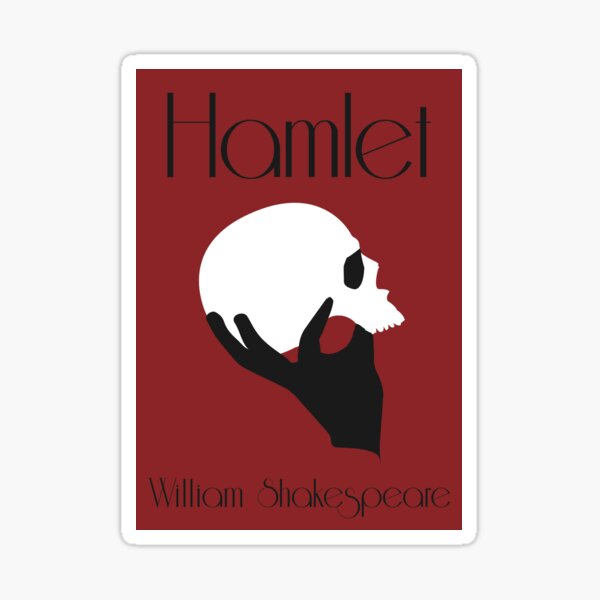 "Minimalist Shakespeare Poster - Hamlet (Red)" Sticker For Sale By ...