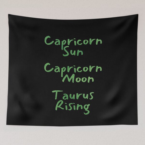 Item preview, Capricorn Sun Capricorn Moon Taurus Rising Text designed and sold by leomooncreates.