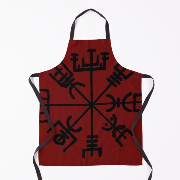 Item preview, vegvisir rune compass futhark guide germanic red black designed and sold by Canvasvendetta.