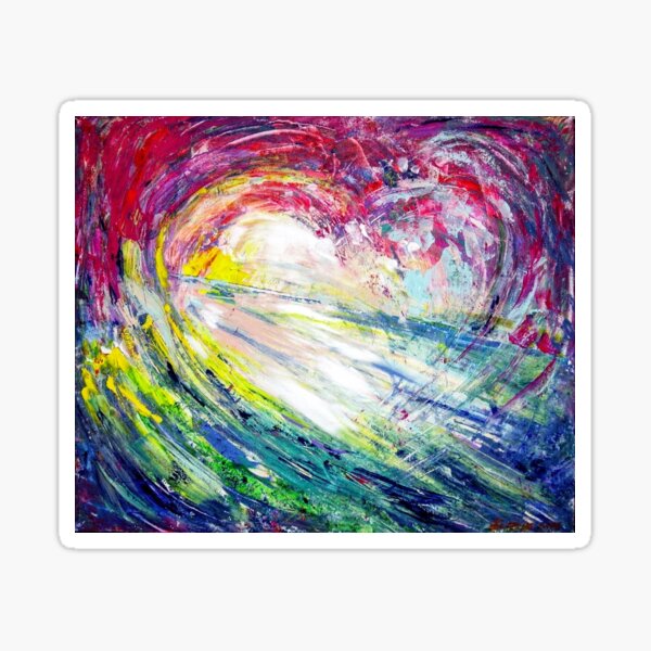 The wave of my heart Sticker
