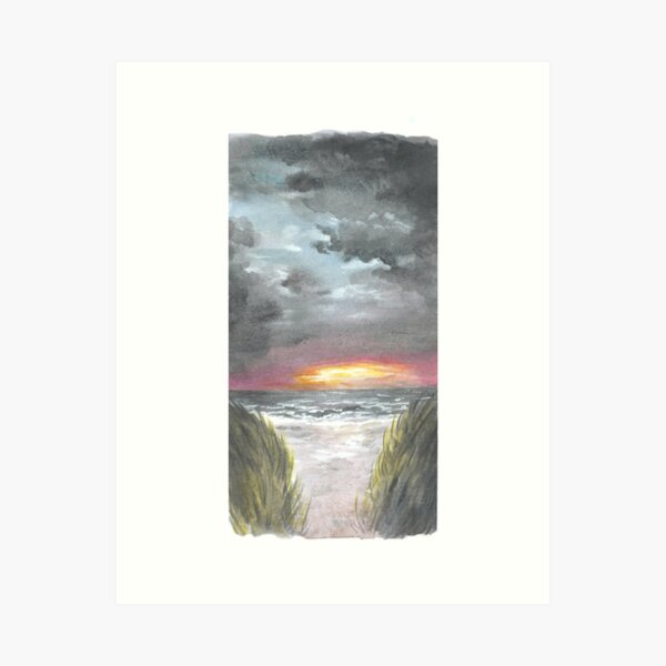 Stormy weather at sea Art Print
