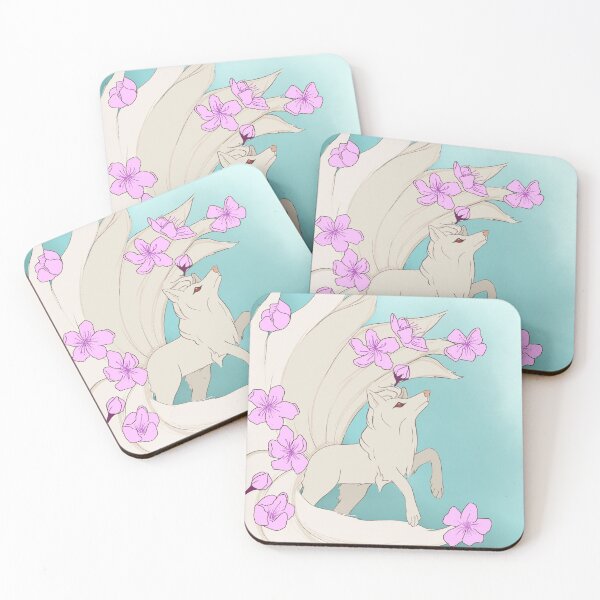 Item preview, Cherry blossom ninetails designed and sold by OneFishArt.