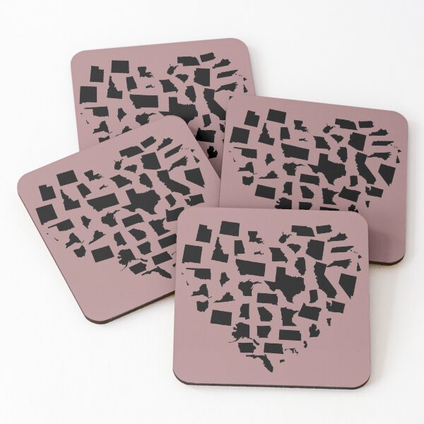 Item preview, USA States Love Heart designed and sold by The Merch.