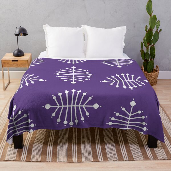 Item preview, White stylized spider on a purple background designed and sold by TheMurphyGirl.