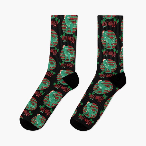 Item preview, Tree Wrex! T Rex Christmas Tree Funny Dinosaur Pun Joke Sunset designed and sold by RKSDesigns.