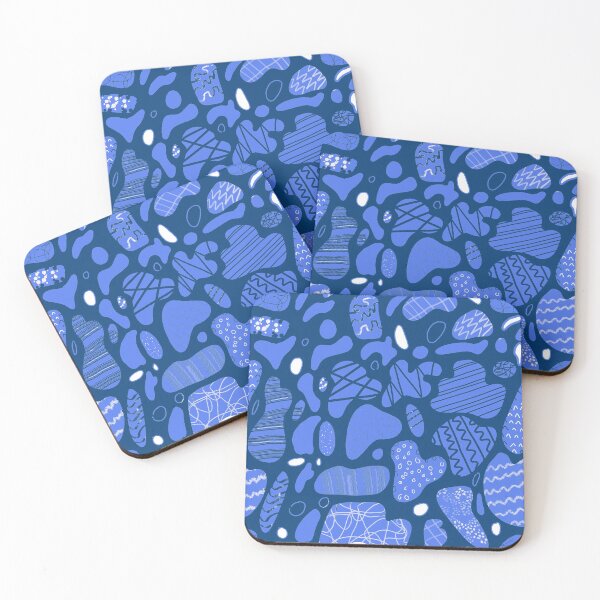 Item preview, Classic Blue Organic Shapes Pattern designed and sold by NancyMerkle.