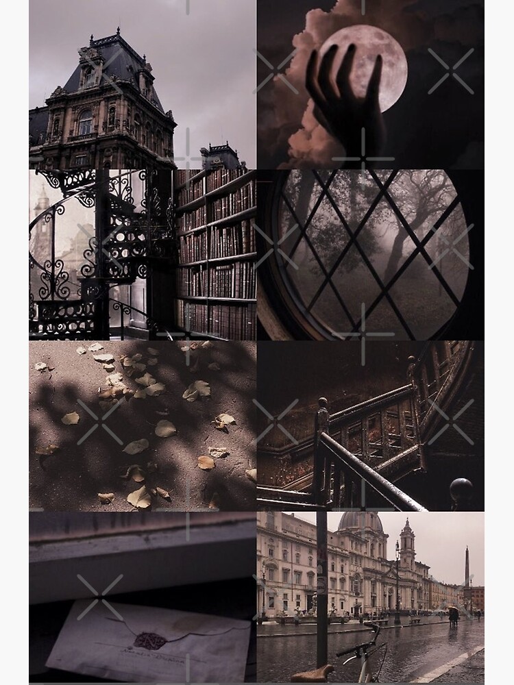 "Dark Academia Moodboard Aesthetic" Photographic Print for Sale by