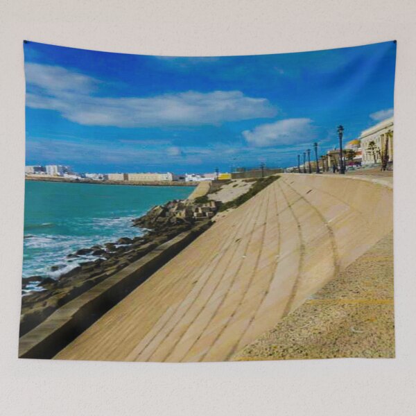 Item preview, Cadiz city waterfront coastline Atlantic Ocean, Andalusia. Spain, Europe designed and sold by GiganticSale.