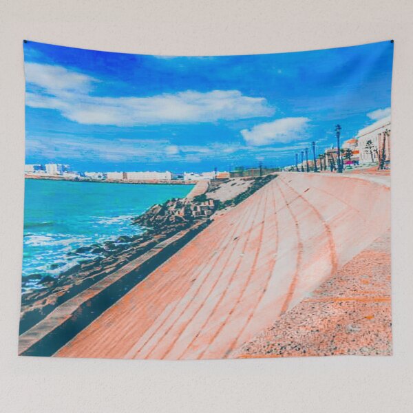 Item preview, Cadiz Peach waterfront coastline Atlantic Ocean, Andalusia. Spain, Europe designed and sold by GiganticSale.