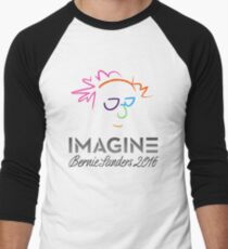 Imagine Bernie Shirt and Fundraising Gear Men's Baseball ¾ T-Shirt