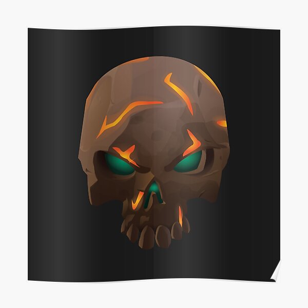 "Ashen Foul Bounty Skull Sea of Thieves" Poster by TheMajesticGoat