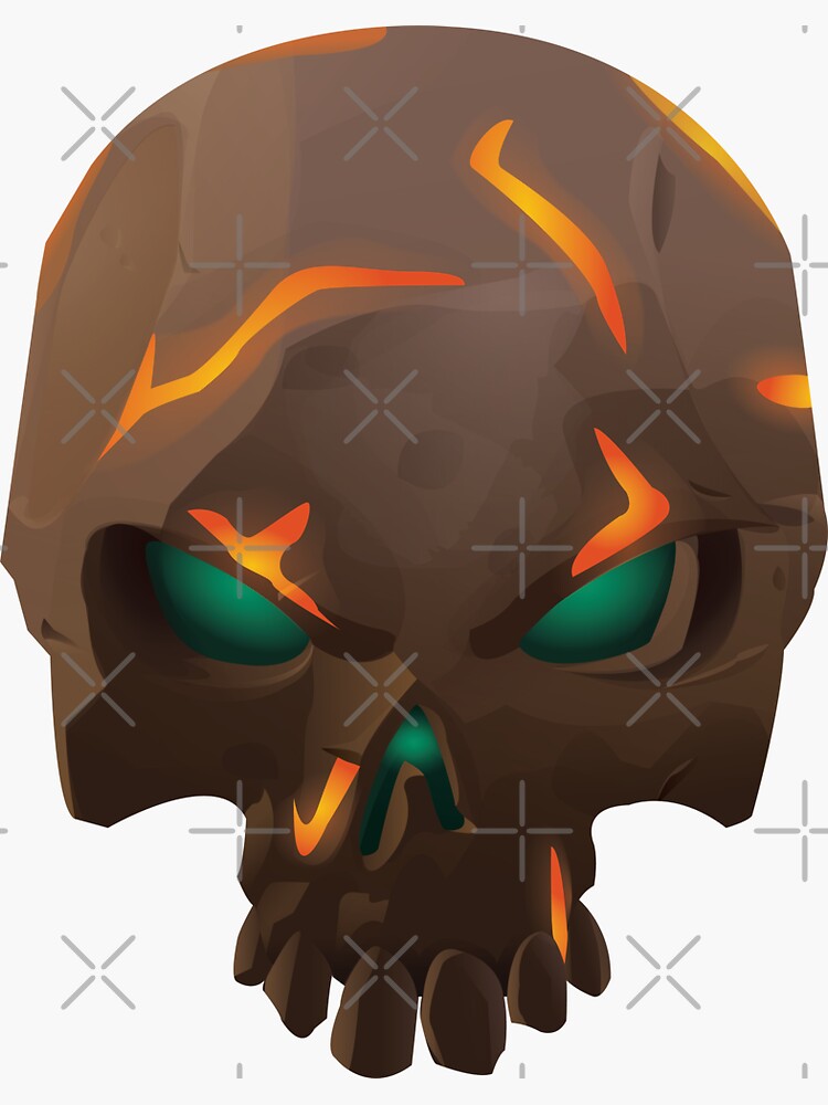 "Ashen Foul Bounty Skull Sea of Thieves" Sticker for Sale by