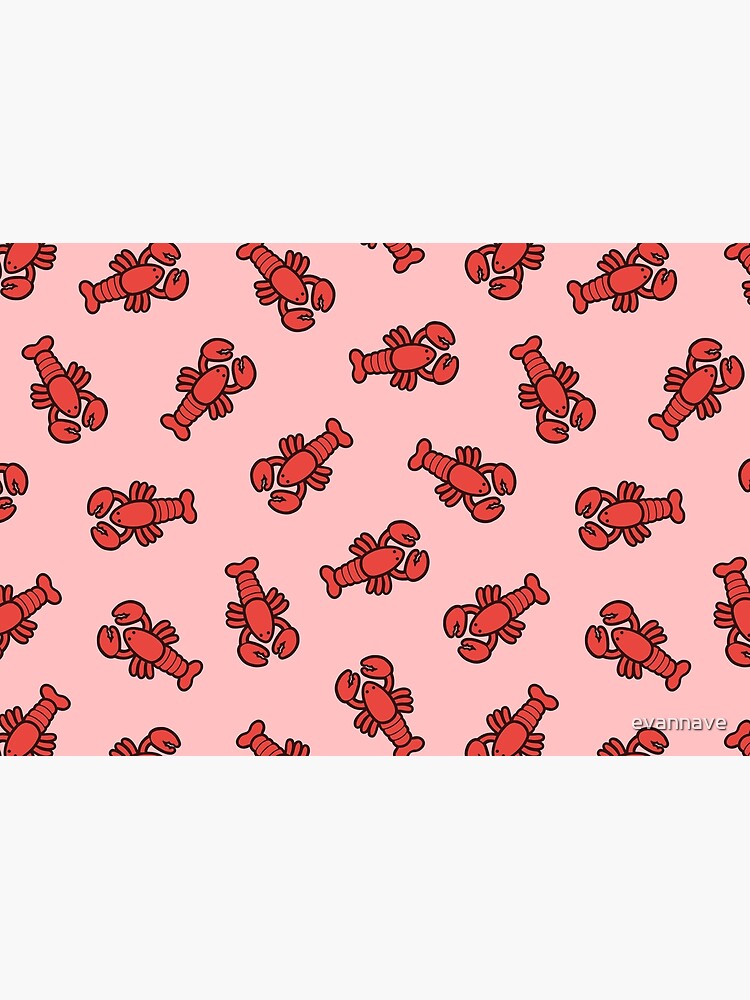Lobsters Pattern on Light Pink by evannave