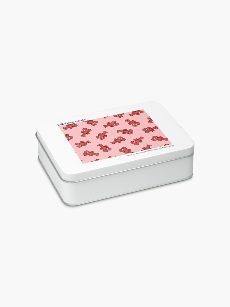 Alternate view of Lobsters Pattern on Light Pink Jigsaw Puzzle