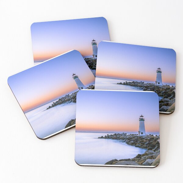 Item preview, Lighthouse and Ocean Shoreline Sea Theme Blue Nautical Artistic Design Maritime Awareness designed and sold by adrogers.