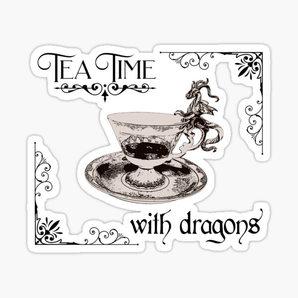 Tea Time with Dragons Sticker