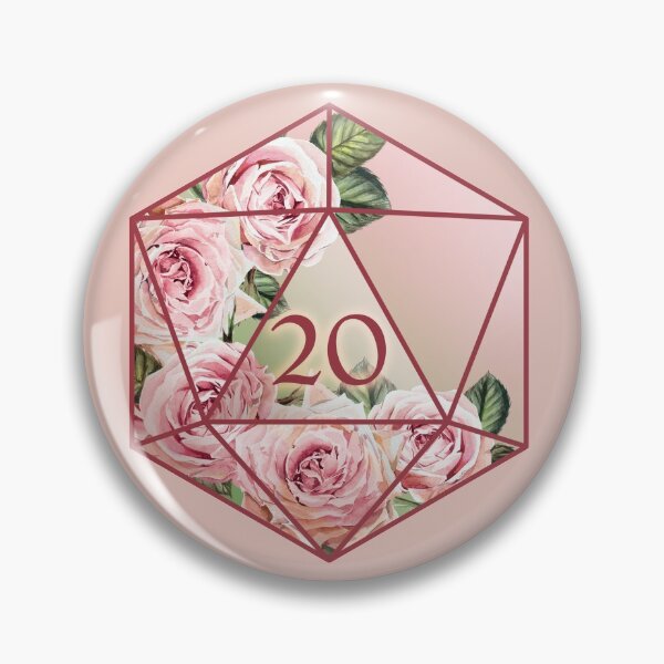 Item preview, Romantic roses pink D20 designed and sold by MermaidMirror.