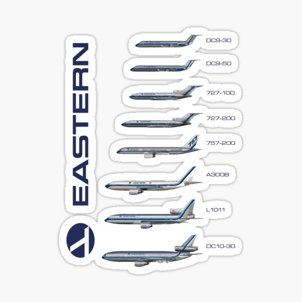 Eastern Air Lines fleet 1986 Sticker