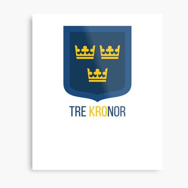 Three Crowns Tre Kronor Metal Print By Martstore Redbubble