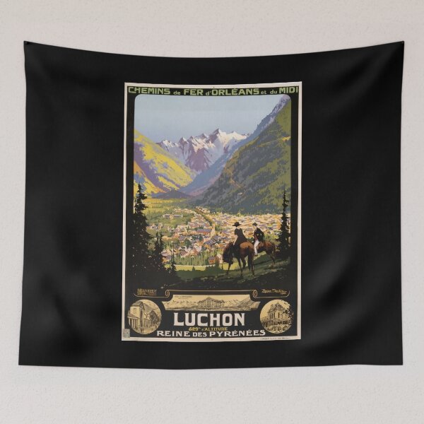 Item preview, Luchon retro poster designed and sold by CorasPosters.