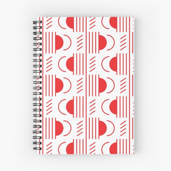 Item preview, Lines & Semicircles Geometric Pattern – Red designed and sold by RoguePatterns.