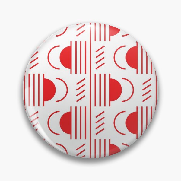 Item preview, Lines & Semicircles Geometric Pattern – Red designed and sold by RoguePatterns.
