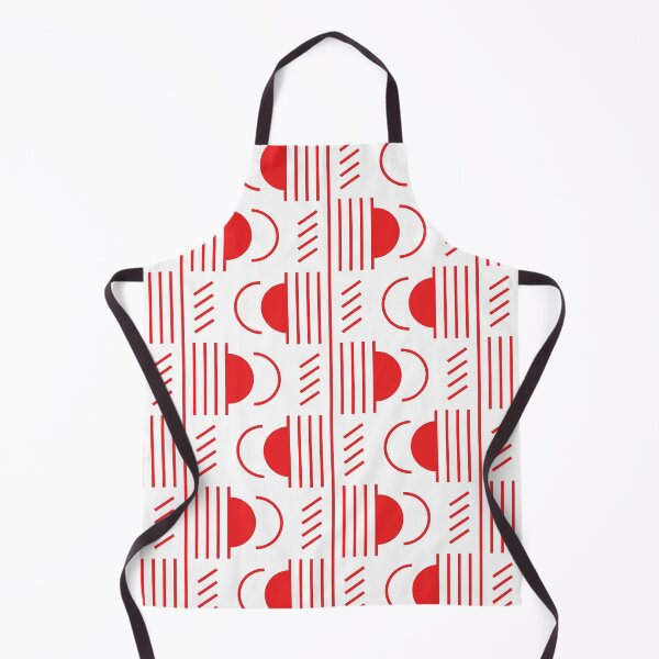 Item preview, Lines & Semicircles Geometric Pattern – Red designed and sold by RoguePatterns.