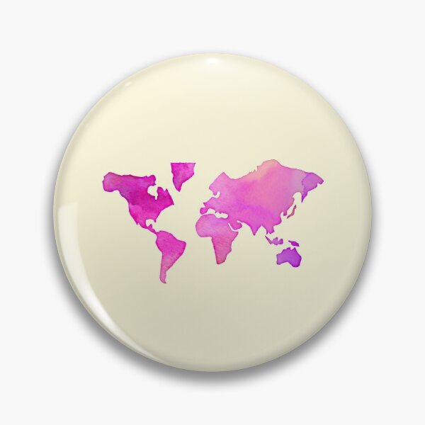 Item preview, Pink Multicolor Travel World Map designed and sold by sharedipmemes.