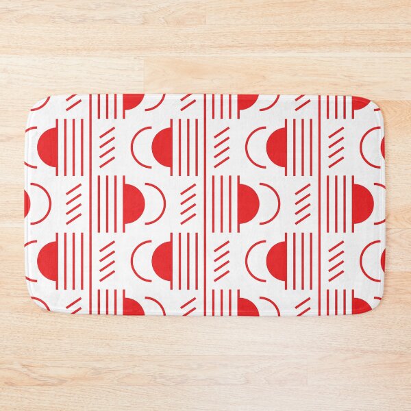 Item preview, Lines & Semicircles Geometric Pattern – Red designed and sold by RoguePatterns.
