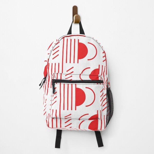 Item preview, Lines & Semicircles Geometric Pattern – Red designed and sold by RoguePatterns.