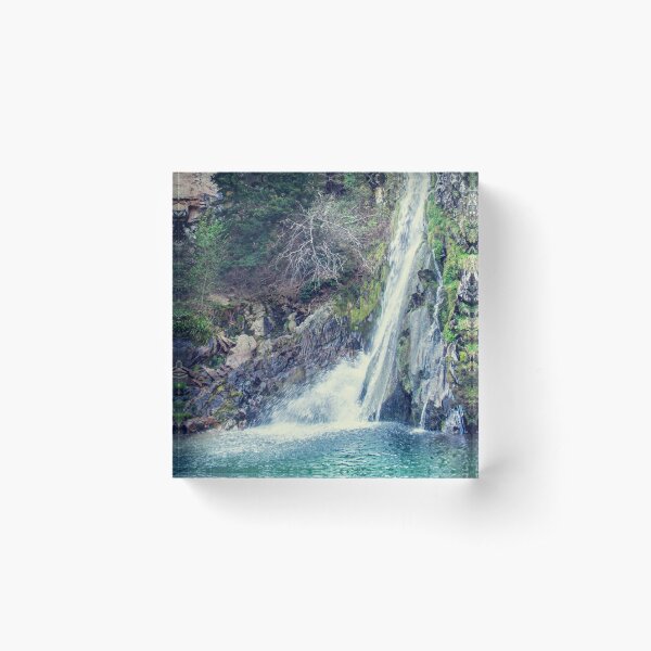 Nature landscape of a waterfall Acrylic Block