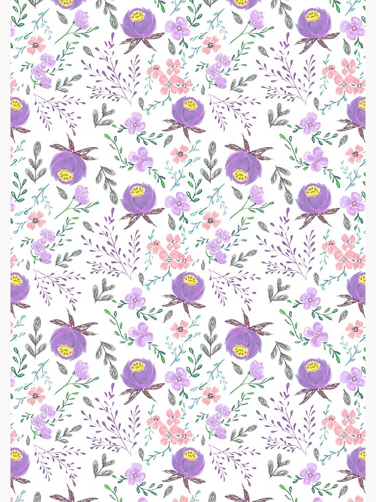 Thumbnail 3 of 3, Journal, Purple Peonies designed and sold by nownbeyond.