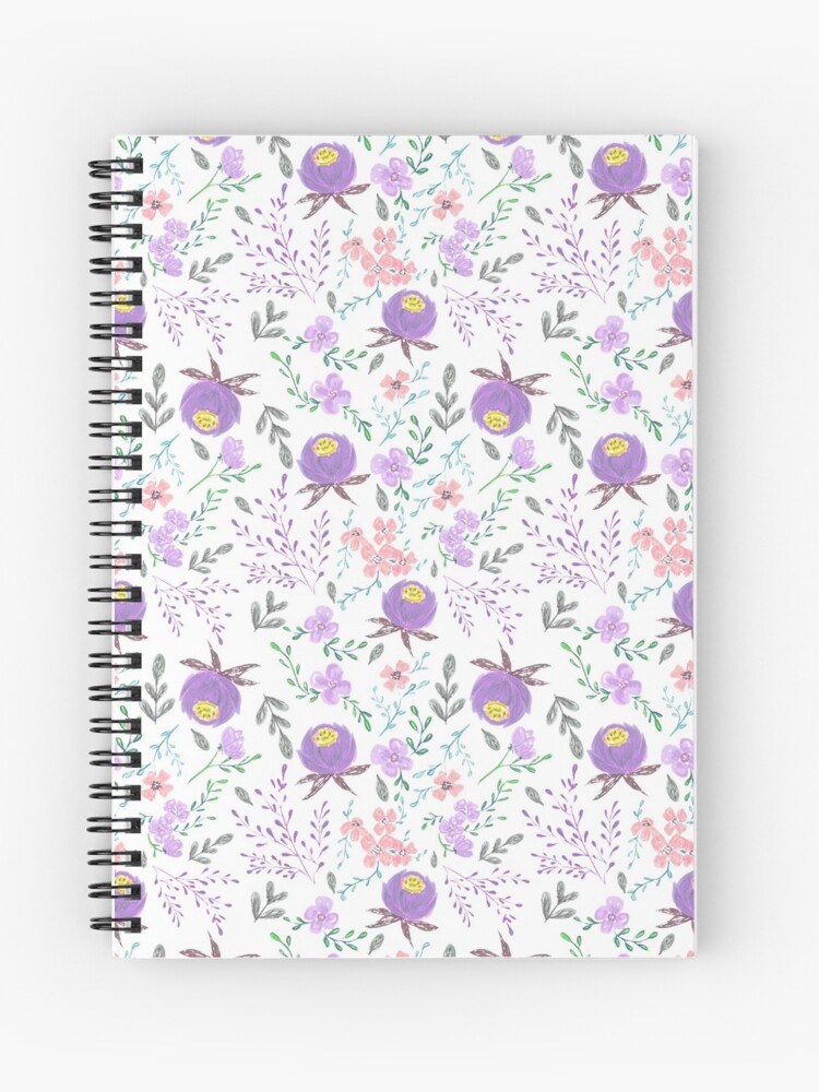 Thumbnail 1 of 3, Journal, Purple Peonies designed and sold by nownbeyond.