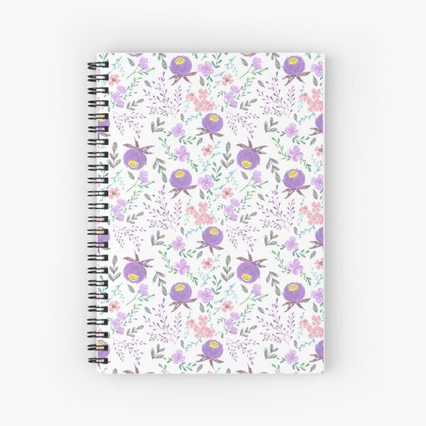Purple Peonies Spiral Notebook