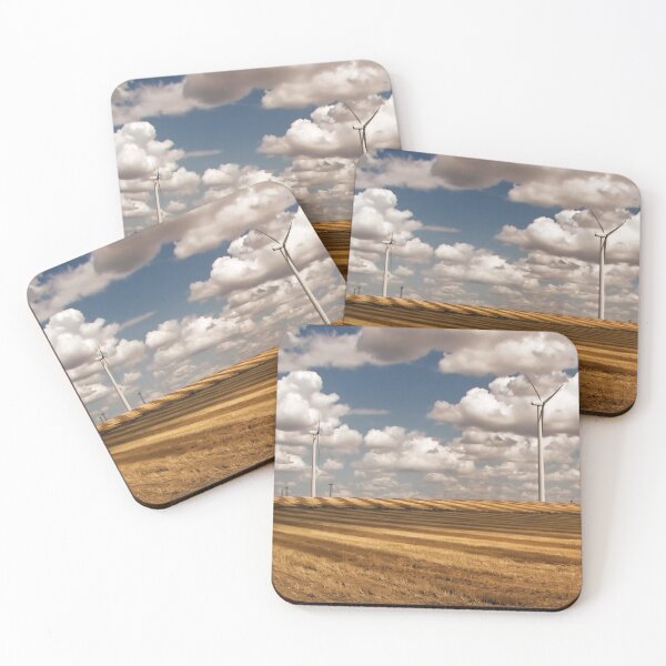 Item preview, Wind Turbines on a Checkerboard Landscape designed and sold by JohnDSmith.