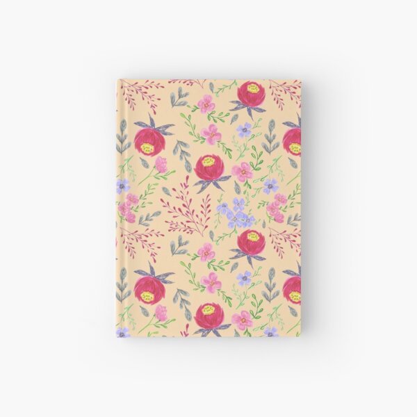 Peach Peonies Hardcover Journal