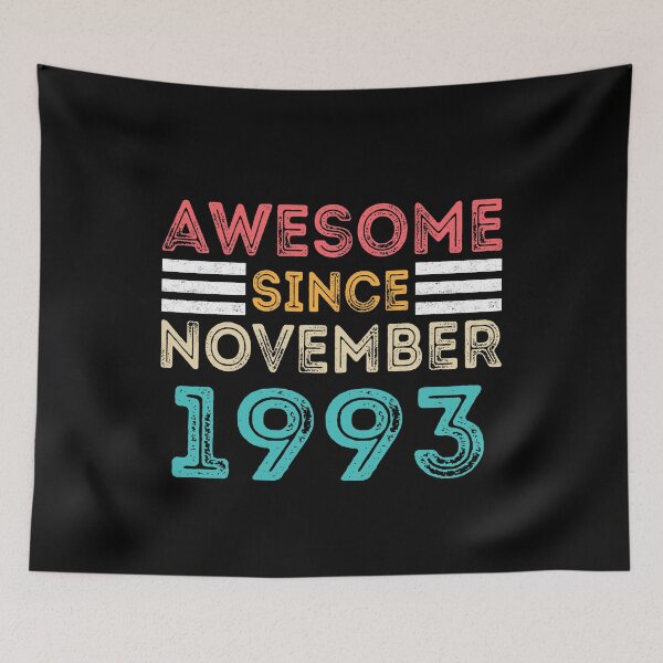 Item preview, Retro Vintage 27th Birthday - Awesome Since November 1993 designed and sold by meedTee.