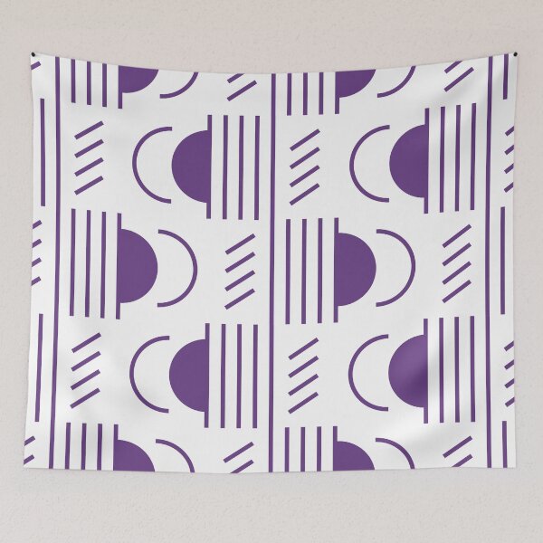 Item preview, Lines & Semicircles Geometric Pattern – Purple designed and sold by RoguePatterns.