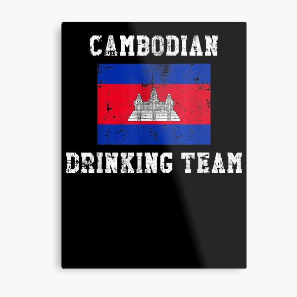 Cambodian Drinking Team National Pride Metal Print